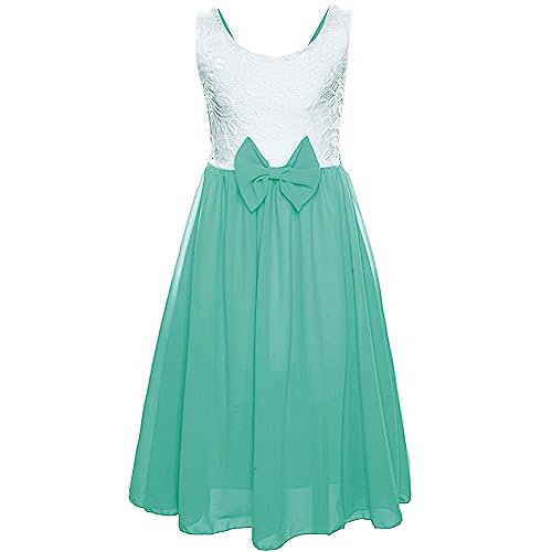 GILLSONZ PK-IT91 Mädchen Party Freizeit Sommer Kleid (as3, Numeric, Numeric_110, Numeric_116, Regular, Mint) von GILLSONZ