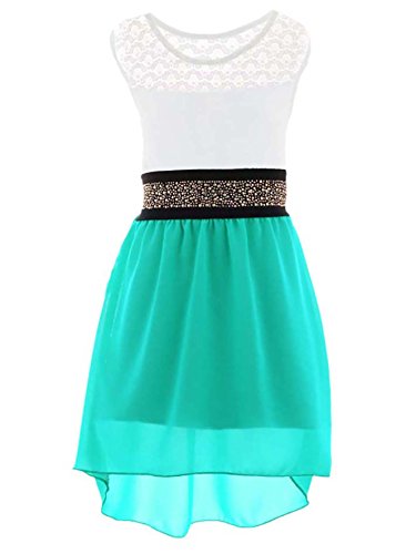 GILLSONZ PK99vDa Mädchen fest Kommunions Hochzeit Kinder festlich Party Kleid Gr.98-176, Mint, 128/134 GILLSONZ PK99vDa Mädchen fest Kommunions Hochzeit Kinder festlich Party Kleid Gr.98-176, Mint, 128/134 von GILLSONZ