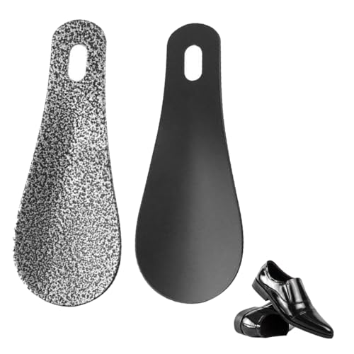 Shoe Horn with Holes, 2er Pack SchuhlöFfel Klein Metall,10m Mini Schuhanzieher Stabil,Reise SchuhlöFfel Kurz, for Travel for Pregnant Women Elderly People von GILWUMO