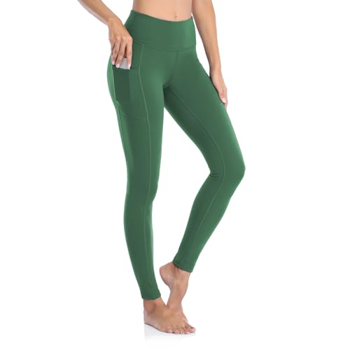 GIMDUMASA Sport Leggings Damen Schwarz Gym Leggins High Waist Sporthose Lang Yogahose Workout Fitness Laufhose Wanderleggins Hohe Blickdichte Taille mit Taschen von GIMDUMASA