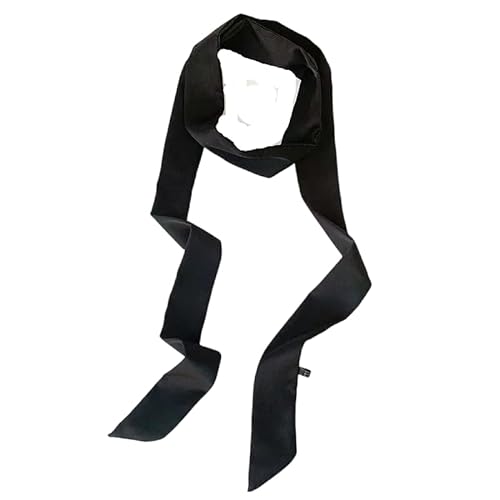 Damen Satin Gürtel 5cm x 195cm Band Imitated Silk Lange Schal Kleid Bund Hut Zubehör (Black) von GIMIRO