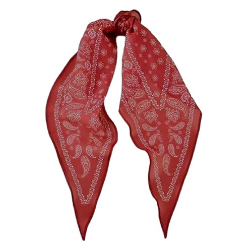 GIMIRO Damen Diamantförmiger Schal 100 x 35cm leichtes und weiches Stirnband Stirnband Taillenband Taschengurt Kleidungsaccessoires Mehrzweckzauberschal (Dark Red PSL) von GIMIRO