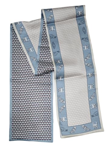 GIMIRO Satin Seidenschal Doppelschichten 150 x 16cm Krawatte Blumen Taillengürtel für Blazer, Mantel, Kleid (24# Light Blue/Creamy Animal Unisex) von GIMIRO