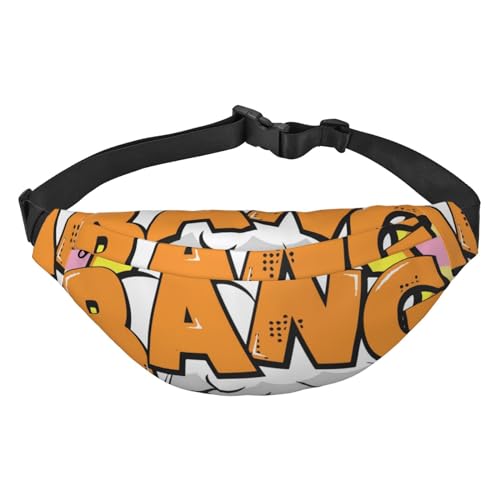 Amazing Bang Speech Bubble Bauchtaschen für Damen Herren Hüfttasche Umhängetasche Gürteltasche für Workout Laufen Reisen, mehrfarbig, Einheitsgröße, Kuriertasche von GIMMAV