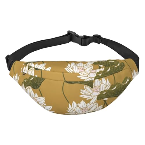 Amazing Lotus Hüfttasche zum Laufen für Damen und Herren Crossbody Gürteltasche Bauchtasche, mehrfarbig, Einheitsgröße, Kuriertasche von GIMMAV