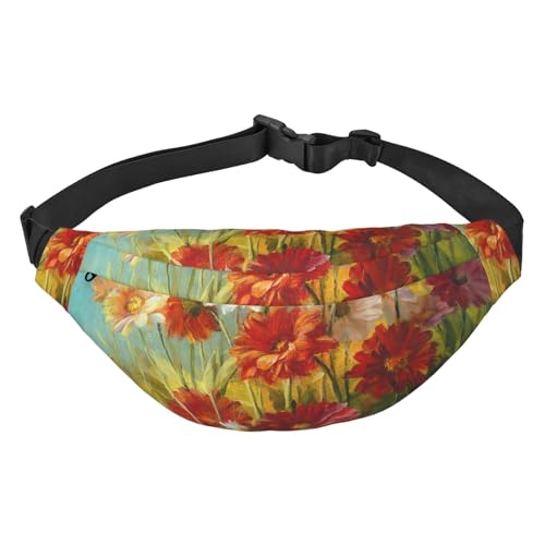 Aquarell-Wildblumen-Gürteltasche für Damen und Herren, Gürteltasche für Workout, Laufen, Reisen, Mehrfarbig, Einheitsgröße von GIMMAV