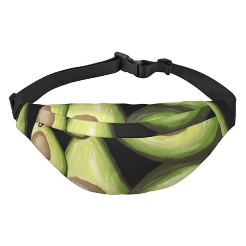 Avocados Malerei Taille Gürteltasche für Frauen Männer, Fanny Pack Crossbody Tasche für Reisen Laufen Gürteltasche Bauchtasche, mehrfarbig, Einheitsgröße, Kuriertasche von GIMMAV