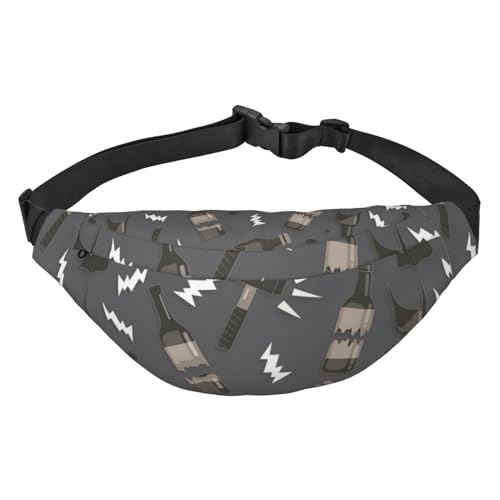 Broken Bottle Pattern Gürteltasche für Männer Modische Crossbody Fanny Pack für Frauen Hüfttasche mit verstellbarem Riemen, mehrfarbig, Einheitsgröße, Kuriertasche von GIMMAV