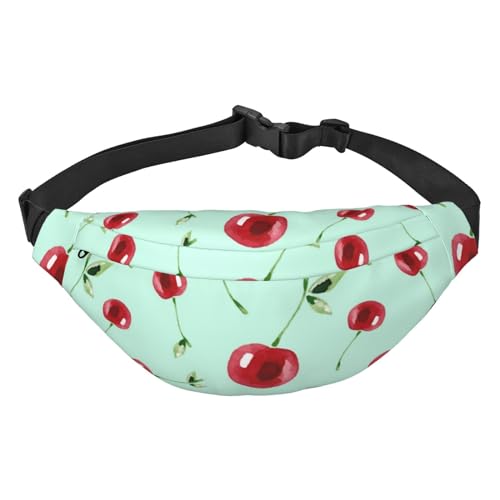 Cherry Patterns Hüfttasche zum Laufen für Damen und Herren Crossbody Gürteltasche Bauchtasche, mehrfarbig, Einheitsgröße, Kuriertasche von GIMMAV