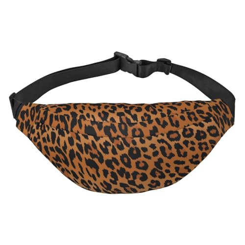 Coole Leopardenmuster Crossbody Bauchtasche für Damen Herren Mode Hüfttasche Gürteltasche für Wandern Laufen Reisen, mehrfarbig, Einheitsgröße, Kuriertasche von GIMMAV