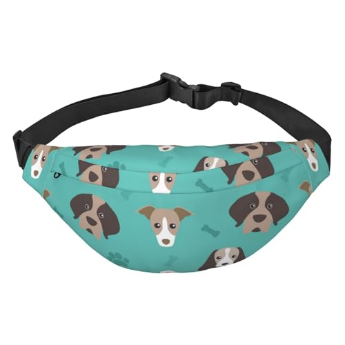 Dog Collection Gürteltasche mit Dackel-Motiv für Damen und Herren, Bauchtasche, Crossbody-Tasche für Reisen, Laufen, Gürteltasche, Bauchtasche, mehrfarbig, Einheitsgröße, Kuriertasche von GIMMAV