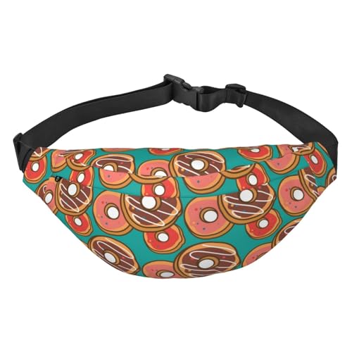 Donut-Muster Gürteltasche für Herren Modische Crossbody Bauchtasche für Frauen Hüfttasche mit verstellbarem Riemen, mehrfarbig, Einheitsgröße, Kuriertasche von GIMMAV