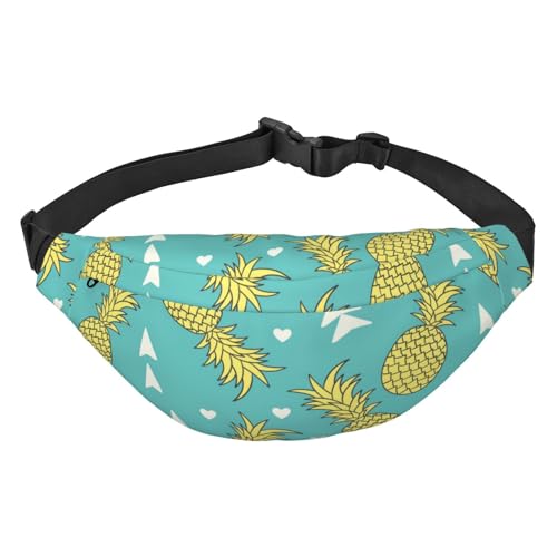 Gürteltasche für Herren, modische Umhängetasche, Bauchtasche für Damen, Hüfttasche mit verstellbarem Riemen, Ananas-Muster, Mehrfarbig, Einheitsgröße von GIMMAV