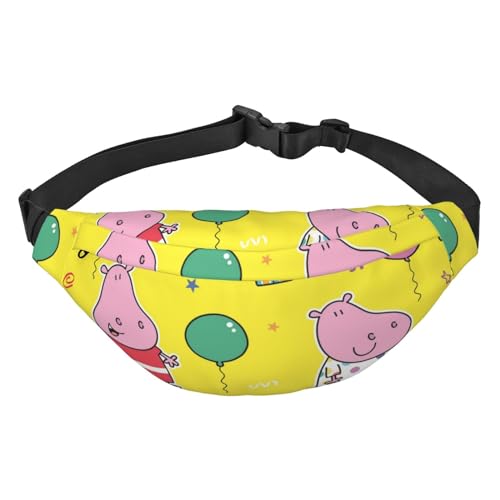 Gürteltasche für Herren, modische Umhängetasche, Bauchtasche für Damen, Hüfttasche mit verstellbarem Riemen, Hippo, Mehrfarbig, Einheitsgröße von GIMMAV