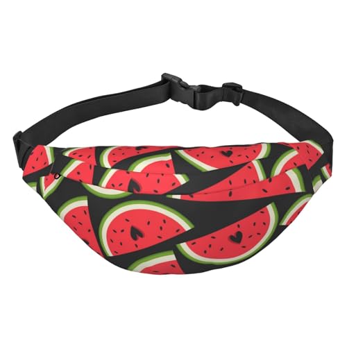 Gürteltasche mit Herz-Wassermelonen-Drucken, für Herren, modische Umhängetasche, Bauchtasche für Damen, Gürteltasche mit verstellbarem Riemen, Mehrfarbig, Einheitsgröße von GIMMAV