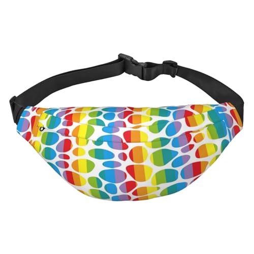 Gürteltasche mit Regenbogen-Leopardenmuster für Damen und Herren, Gürteltasche für Workout, Laufen, Reisen, Mehrfarbig, Einheitsgröße von GIMMAV