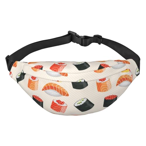 Köstliche Sushi Hüfttasche zum Laufen Bauchtasche für Damen und Herren Crossbody Gürteltasche Bauchtasche, mehrfarbig, Einheitsgröße, Kuriertasche von GIMMAV