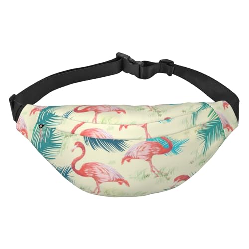 Sommer Flamingos Hüfttasche zum Laufen Bauchtasche für Damen und Herren Crossbody Gürteltasche Bauchtasche, Mehrfarbig, Einheitsgröße von GIMMAV