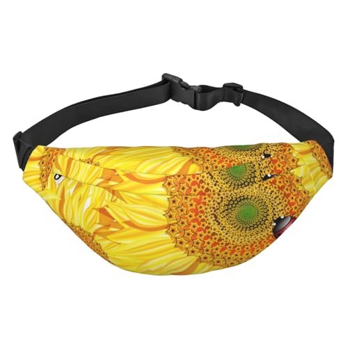 Sunflowers and Ladybugs Hüfttasche zum Laufen für Damen und Herren Crossbody Gürteltasche Bauchtasche, Mehrfarbig, Einheitsgröße von GIMMAV