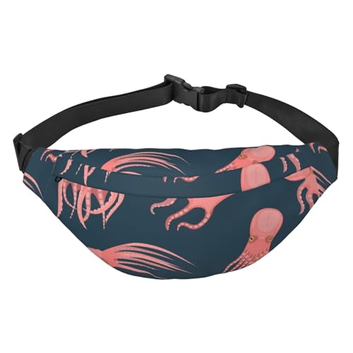 Underwater Cute Octopus Waist Pack for Running Fanny Pack for Women and Men Crossbody Belt Bag Bum Bag, Mehrfarbig, Einheitsgröße von GIMMAV