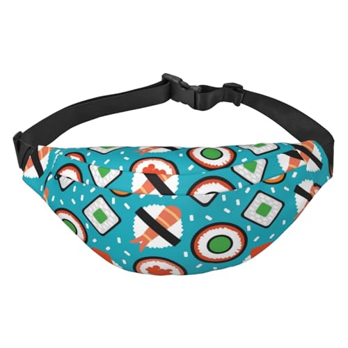 Verschiedene tabellarische Sushi-Bauchtaschen für Damen und Herren, Hüfttasche, Umhängetasche, Gürteltasche für Workout, Laufen, Reisen, mehrfarbig, Einheitsgröße, Kuriertasche von GIMMAV