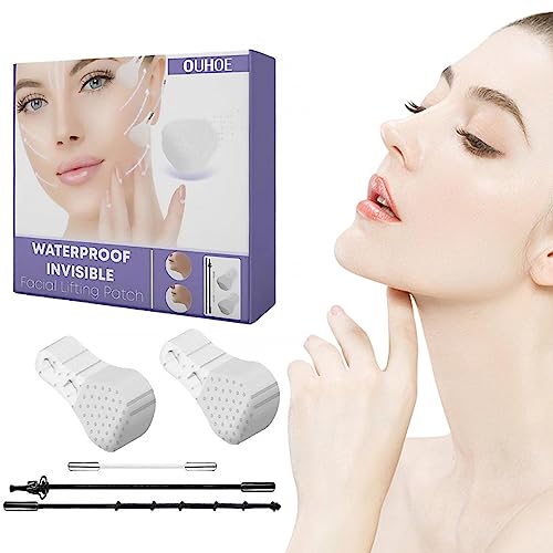 Facelift-Tapes - Facelift-Patch zur Doppelkinnstraffung,Atmungsaktiver, hautfreundlicher V-förmiger Gesichtslifting-Aufkleber, Make-up-Facelifting-Werkzeuge für Mädchen und Frauen, Gimocool von GIMOCOOL