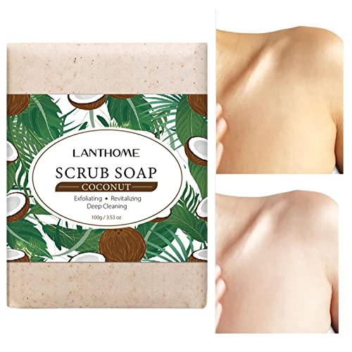 Scrub Soap | 100 ml ätherisches Öl Körperpeeling-Seife Riegel – Kokosöl Sheabutter Olivenöl Extrakt schäumende Gesichtsseife für Frauen Männer Gimocool von GIMOCOOL