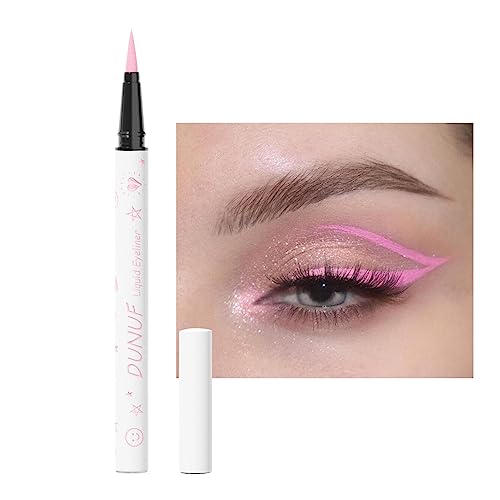 Wasserfester Eyeliner-Stift - Wasserfester Eyeliner,Langlebiger Augenstift, glatte Farbe, flüssiger Eyeliner, Farb-Eyeliner-Stift, Lidschattenstift, langanhaltender, wischfester flüssiger Gimocool von GIMOCOOL