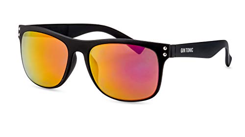 Gin Tonic Eckige Herren Sonnenbrille/Leichte Sonnenbrille mit verspiegelten Gläsern im sportlichen Design F2507480 von Gin Tonic