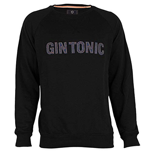 GIN TONIC Herren Sweatshirt, Größe:M, Farbe:Black von GIN TONIC