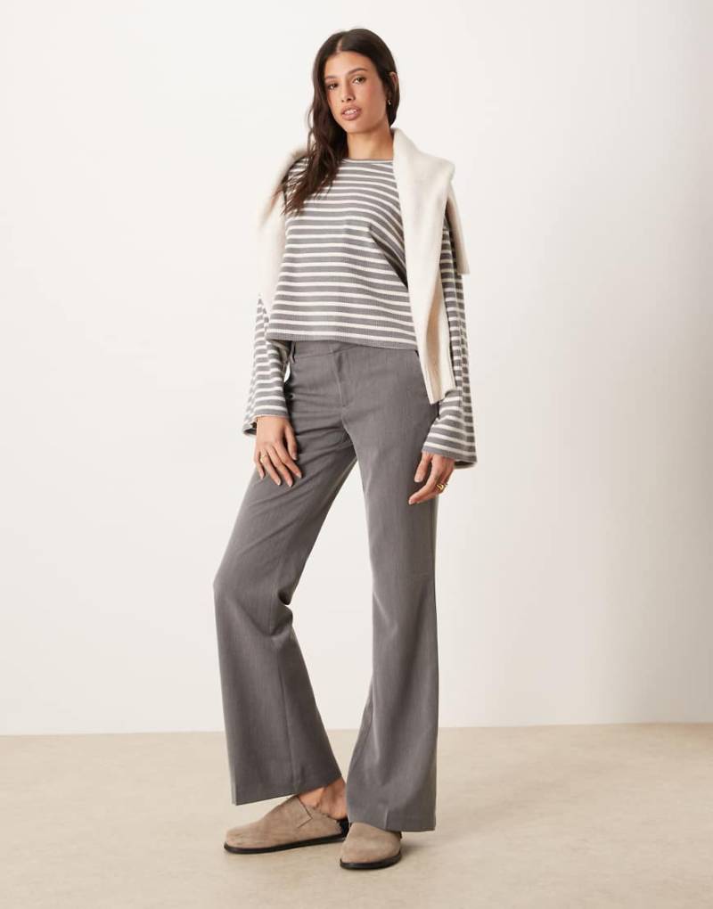 Gina Tricot Tall - Locker geschnittene Hose in meliertem Grau von GINA TRICOT Tall