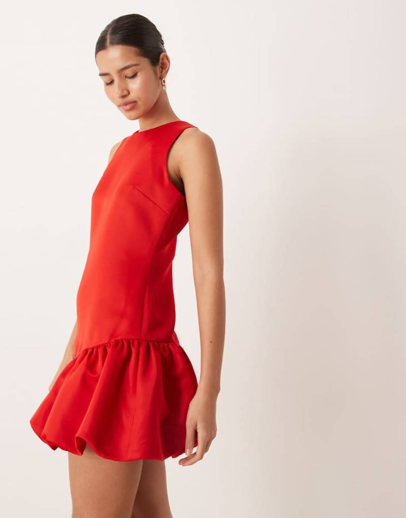 Gina Tricot - Ärmelloses Minikleid in Rot mit Ballonrock von GINA TRICOT
