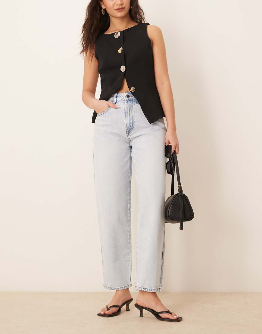 Gina Tricot - Barrel-Leg-Jeans in hellblauer Waschung Gina Tricot - Barrel-Leg-Jeans in hellblauer Waschung von GINA TRICOT