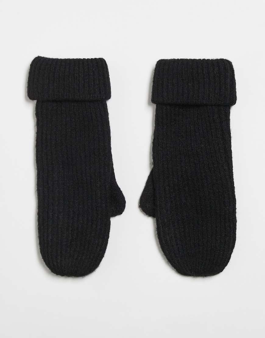 Gina Tricot - Gerippte Fäustlinge in Schwarz von GINA TRICOT