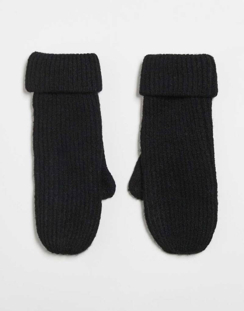 Gina Tricot - Gerippte Fäustlinge in Schwarz von GINA TRICOT