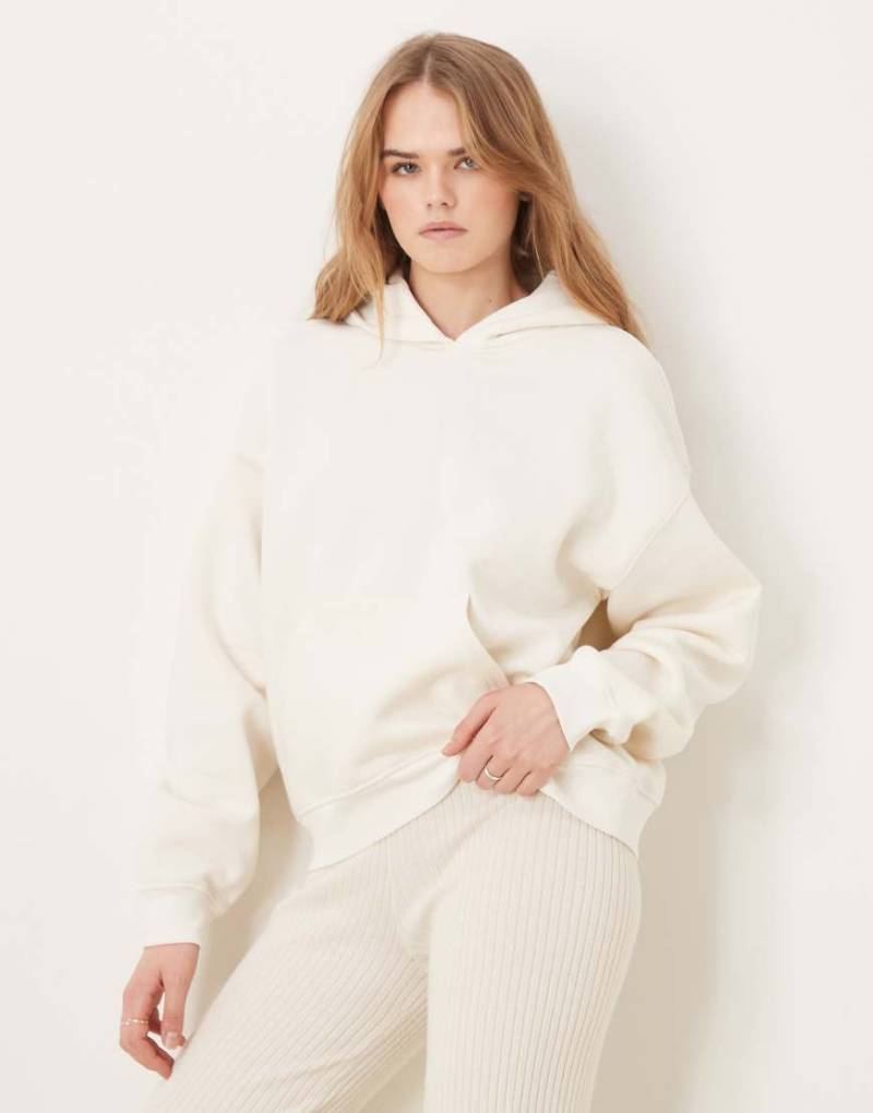 Gina Tricot - Oversize-Kapuzenpullover in Creme-Weiß von GINA TRICOT
