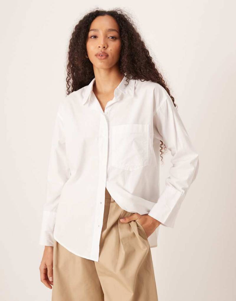 Gina Tricot - Oxford-Hemdbluse in Weiß von GINA TRICOT