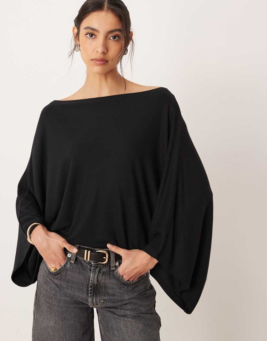 Gina Tricot - Poncho-Oberteil in Schwarz von GINA TRICOT