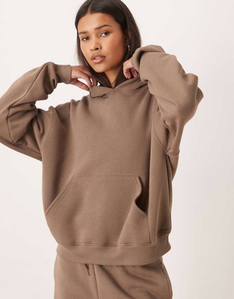 Gina Tricot - Relaxed-Fit-Kapuzenpullover in Braun, Kombiteil-Brown von GINA TRICOT