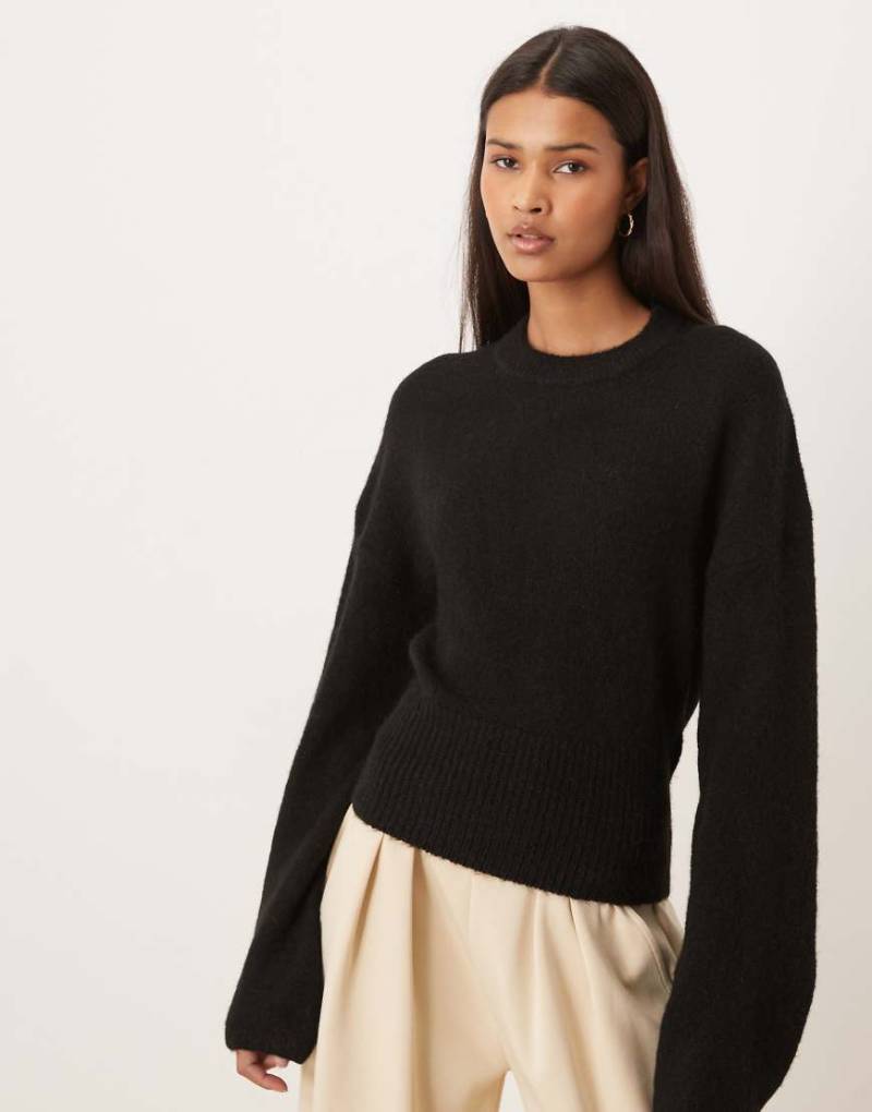 Gina Tricot - Strickpullover in Schwarz mit weiten Ärmeln von GINA TRICOT