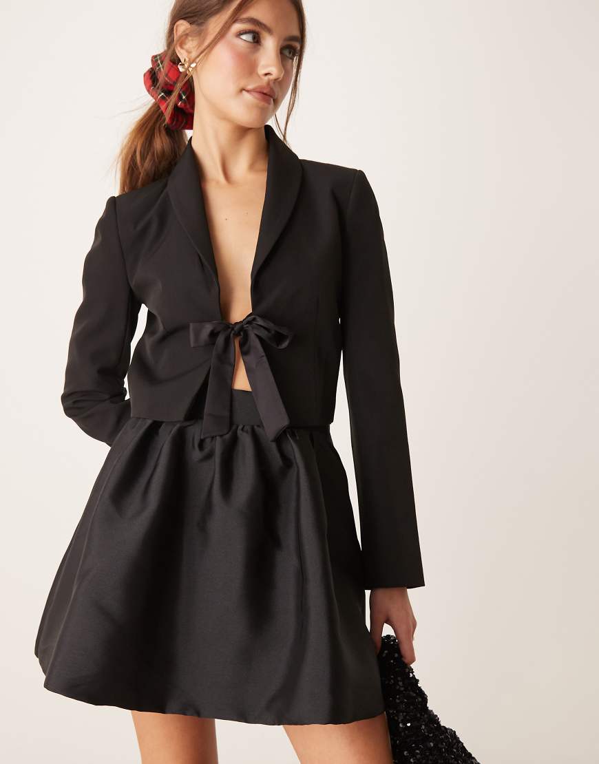 Gina Tricot - Strukturierter Mini-Ballonrock in Schwarz von GINA TRICOT