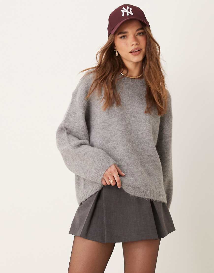 Gina Tricot - Weicher Strickpullover in Grau meliert von GINA TRICOT