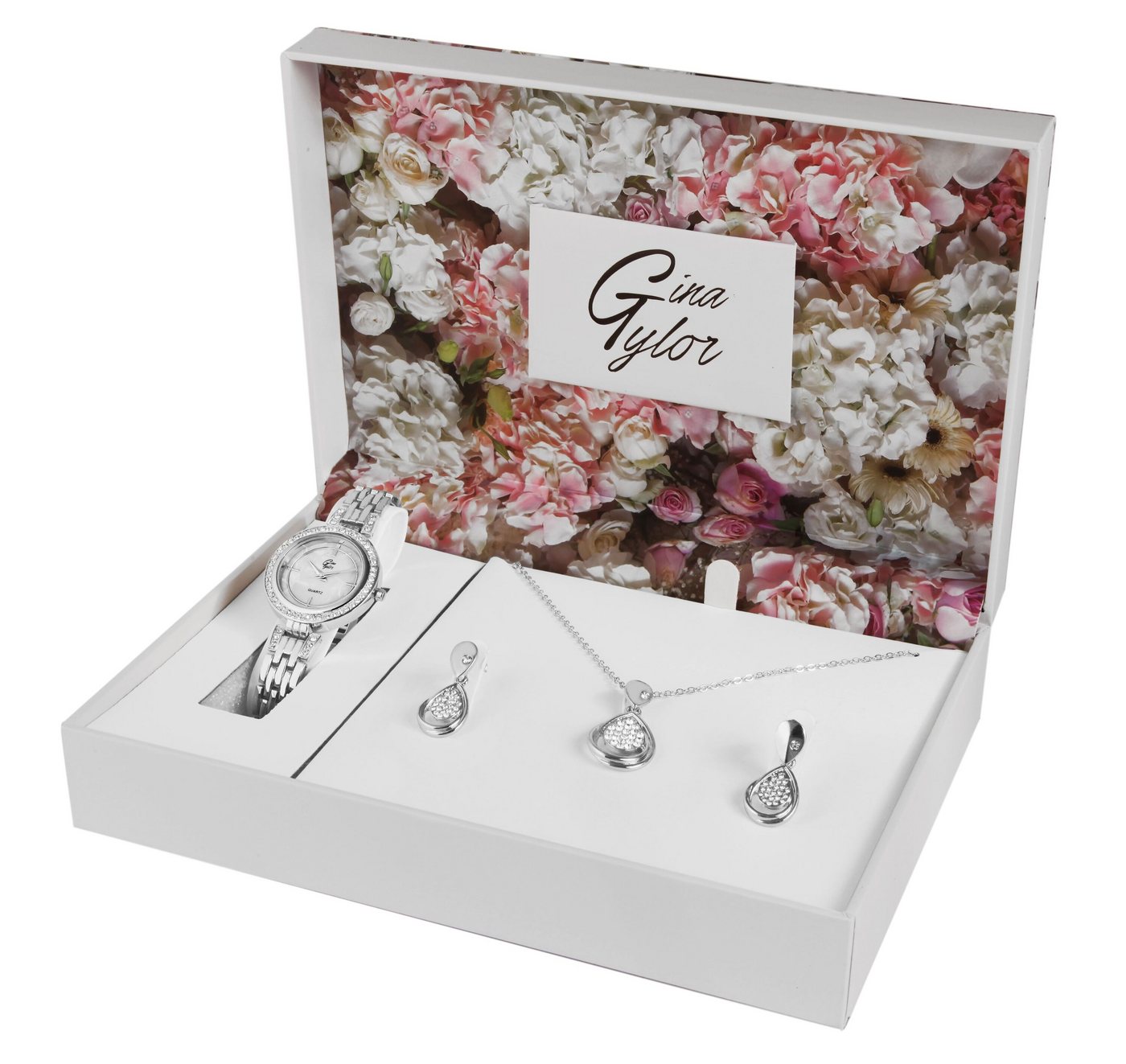 GINA TYLOR Schmuckset EX605 Gina Tylor Damengeschenkset mit Armbanduhr, Halskette und, Damen Geschenkset von GINA TYLOR