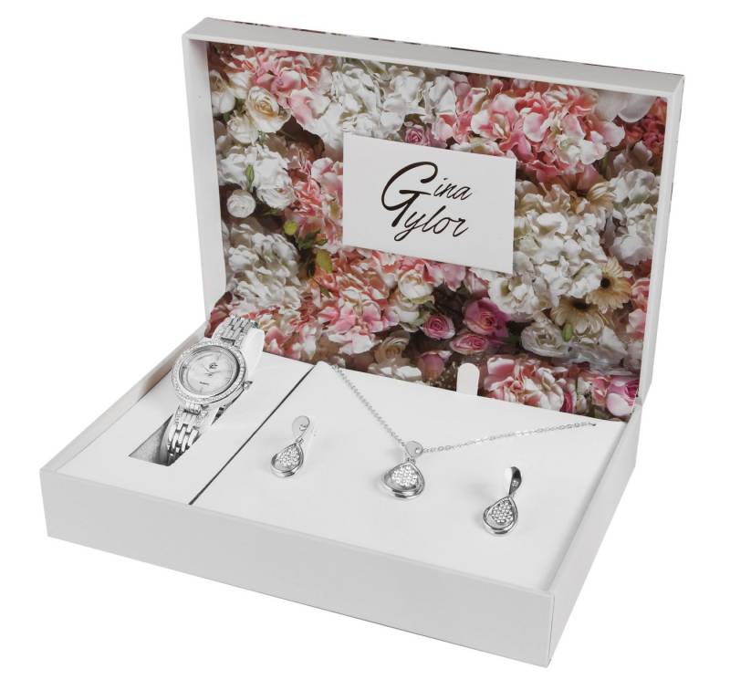 GINA TYLOR Schmuckset EX605 Gina Tylor Damengeschenkset mit Armbanduhr, Halskette und, Damen Geschenkset von GINA TYLOR