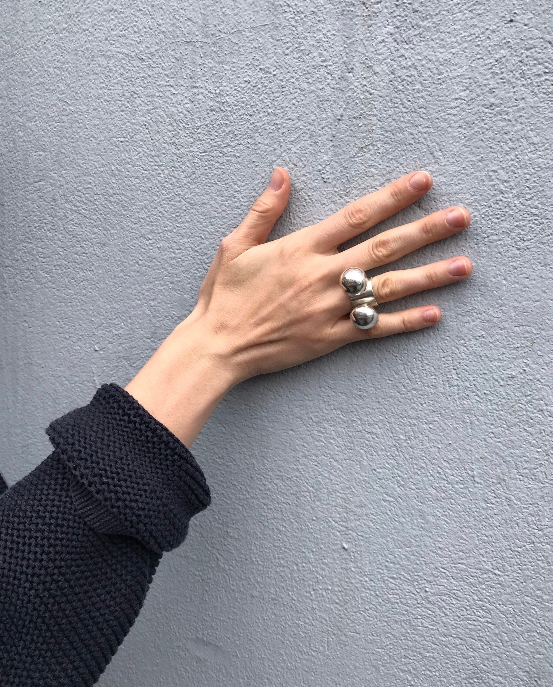 Übergroßer Silberring, Einzigartiger Geschenk Für Sie Übergroßer Silberring, Einzigartiger Geschenk Für Sie von GINGERTAILJEWELLERY