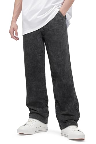 GINGTTO Herren Baggy Jeans Hip Hop Pants Weite Skateboard Hosen Streetwear Männer Denim Hose Grau 32 GINGTTO Herren Baggy Jeans Hip Hop Pants Weite Skateboard Hosen Streetwear Männer Denim Hose Grau 32 von GINGTTO