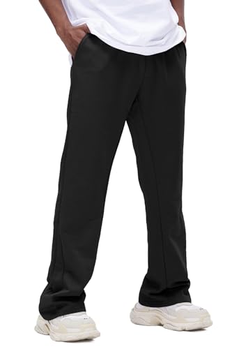 GINGTTO Herren Baggy Lang Lässig Loose Fit Sporthose Leicht Wide Leg Sommerhose Freizeithose Activewear Hosen für Männer Schwarz XXL GINGTTO Herren Baggy Lang Lässig Loose Fit Sporthose Leicht Wide Leg Sommerhose Freizeithose Activewear Hosen für Männer Schwarz XXL von GINGTTO