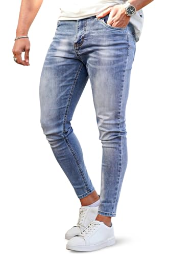 GINGTTO Herren Skinny Jeans Strech Slim fit Jeanshose Tapered Denim Hosen für Männer Casual Herrenjeans Hell Blau 32 GINGTTO Herren Skinny Jeans Strech Slim fit Jeanshose Tapered Denim Hosen für Männer Casual Herrenjeans Hell Blau 32 von GINGTTO