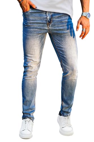 GINGTTO Jeans Herren Stretch Slim Fit Jeanshose Männer Casual Comfort Jeans Hellblau 34 GINGTTO Jeans Herren Stretch Slim Fit Jeanshose Männer Casual Comfort Jeans Hellblau 34 von GINGTTO