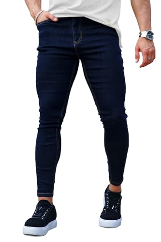 GINGTTO Jeans Herren Slim Fit Jeanshose Super Stretch Designer Denim Male Skinny Tapered Hose Freizeit mit Taschen Schwarz 28 GINGTTO Jeans Herren Slim Fit Jeanshose Super Stretch Designer Denim Male Skinny Tapered Hose Freizeit mit Taschen Schwarz 28 von GINGTTO
